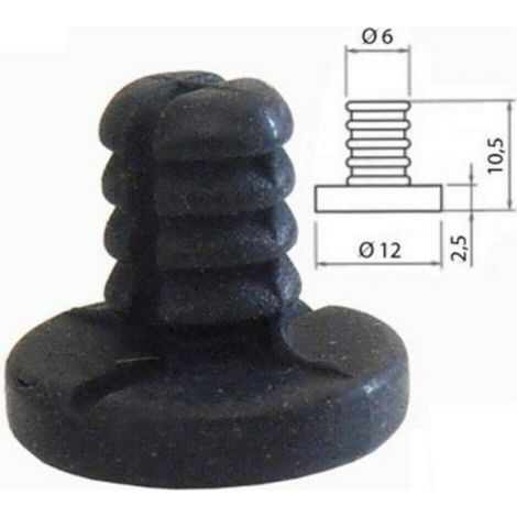 GOMMINO PIEDINO PARACOLPI GRIGLIA GHISA PIANO COTTURA REX ELECTROLUX 12mm