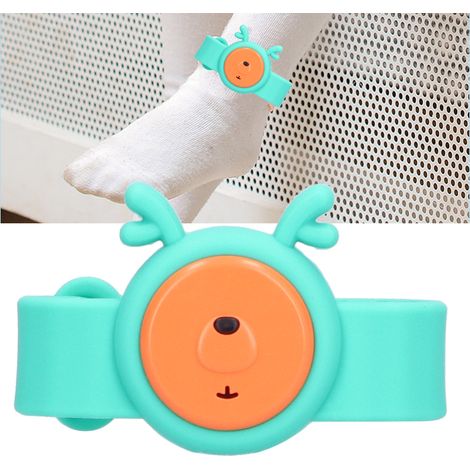 Bracelet anti-moustiques rechargeable par USB, à ultrasons, pour enfants (vert) (1/5)