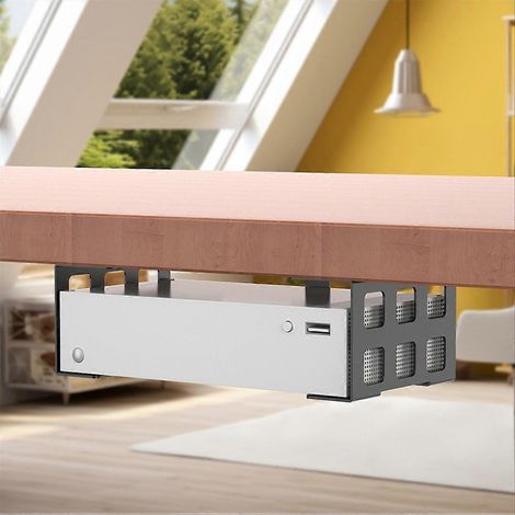 Support de fixation facile à installer sous un bureau ou au mur pour consoles de jeux, mini PC, ordinateurs et consoles de jeux. (1/5)