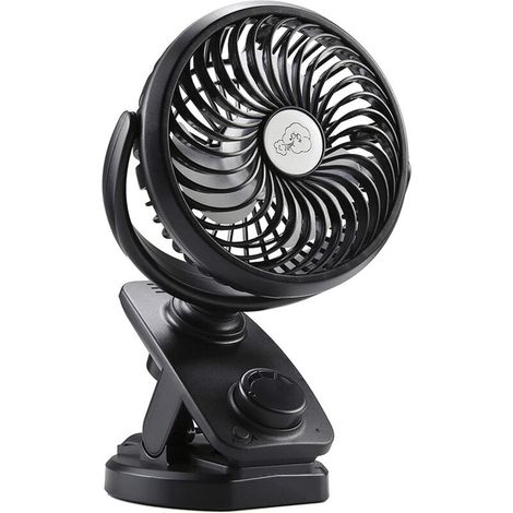 Ventilatore a batteria, ventilatore oscillante USB con batteria ricaricabile da 4000 mAh, mini ventilatore portatile per passeggini, auto, palestre, uffici, attività all'aperto, viaggi, campeggio - Cr
