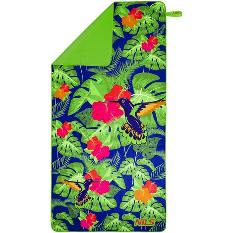 Mikrofaserhandtuch, Blumenmuster, 160x80 cm