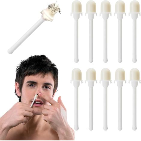 10 Pièces Nez Épilation Cire Kit, Bâtons de Cire Nasale Jetables, Bandes d'Épilation Nasale pour Hommes et Femmes, pour le nettoyage des narines (1/5)