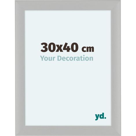 yd. - Cadre photo 30x40 - Blanc Grain de Bois - MDF - Como (1/5)