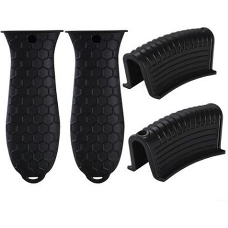 Manchon De Poignée En Silicone - Protection Pour Poignées De Poêles En Fonte - Température Jusqu'à 230 °C - Lot De 2 (1/5)