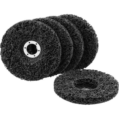 5 Pièces Disques de Nettoyage Meuleuse CSD 125 mm, Grain 100, Disques Abrasifs pour Meuleuse d'Angle, pour le Traitement de Surface et Élimination de Peinture (1/5)