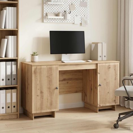 vidaXL Schreibtisch Artisan-Eiche Holzwerkstoff 142,5 x 50 x 75 cm (1/5)