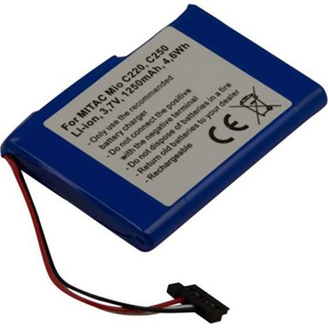 Batterie pour GPS Mitac Mio C220 / C250 3,7V 1250mAh Li-ion (1/3)