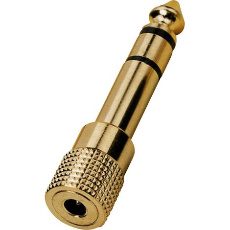 Monacor HA-37G audio Adaptateur [1x Jack mâle 6.35 mm - 1x Jack femelle 3.5 mm]