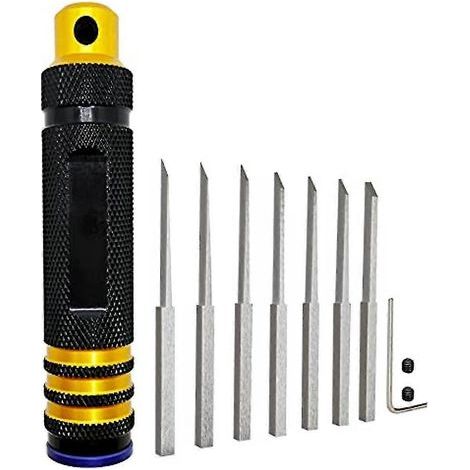 Ciseau à modeler avec lame de 0,1/0,2/0,4/0,6/0,8/1,0/2,0 mm, outil de traçage pour résine sculptée (1/5)