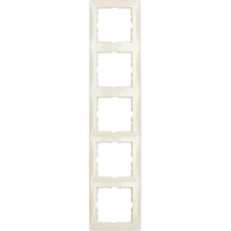 HAGER S1 CADRE 5 ÉLÉMENTS GLOSS BLANC (1/2)