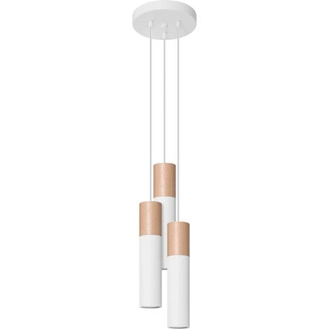 Lámpara colgante Vira blanco, 3 luces (1/5)
