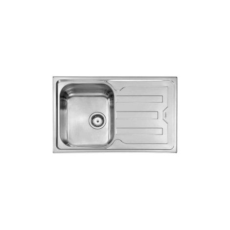 CM 010041.S1.01.2018 Cristal Lavello da Incasso 1 Vasca con Gocciolatoio a Destra Acciaio Inox Satinato (82x51x21 cm) colore Inox Satinato (1/5)