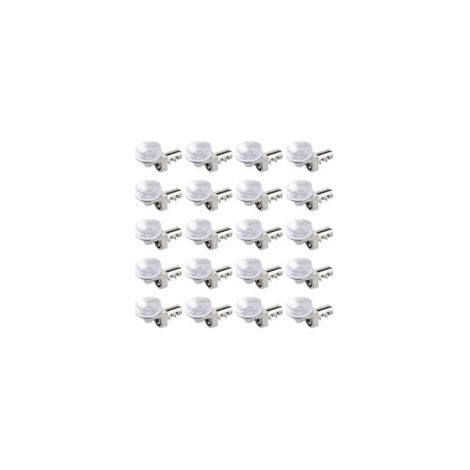 Lot de 30 supports d'étagère de 5 mm - Support d'angle - Support d'étagère - Support de sol - Ventouse - Support de sol en verre - 5 mm - Pour bibliothèque, armoire, meuble (1/5)
