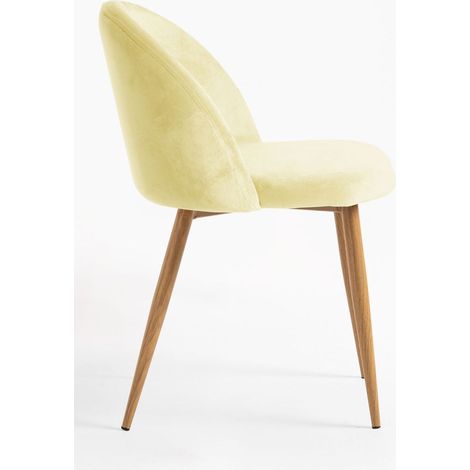 Packs Sillas Comedor - Pack 4 Sillas Vint Terciopelo - Amarillo dorado