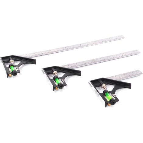 Vaunt 3 Piece Combination Square Set Rust Resistant Stainless Steel V1449000 (1/5)