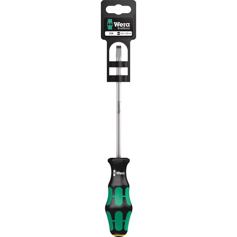 Tournevis pour vis à fente, 1,2 x 6,5 x 150 mm, Noir/vert (1/5)