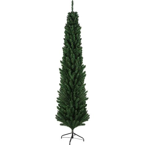 Sapin de Noël Vert Naturel Forme Crayon 210cm - 800 Branches Très Fourni｜Design Mince Idéal pour Appartement｜Excellent Rapport Qualité-Prix (1/5)