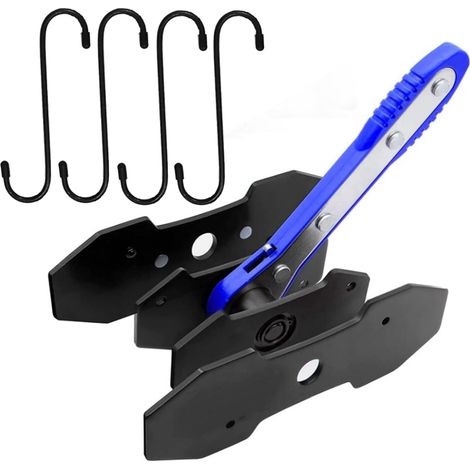 Bremsenrücksteller Bremskolbenrücksteller Bremsen Rückstellwerkzeug Bremssattelwerkzeug Ratschen Bremskolben-Rückstell-Werkzeug 4 Bremsbelag-Ersatzhaken und 2 Stahlplatten (A) (1/5)