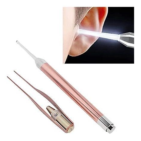 2 Pice Cuillre D'oreille Lgre, Enlvement De Cire D'oreille Portable Sr, Polissage Complet En Or Rose Visible Avec Rangement Pour Bb Pour Outil De (1/5)