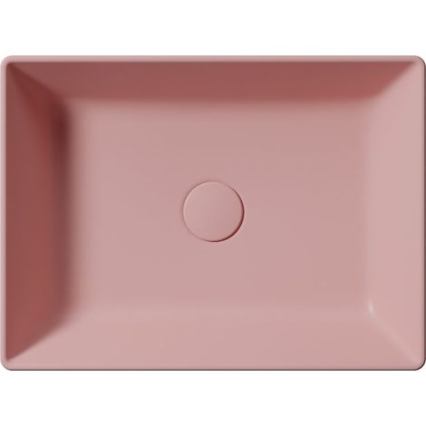 Vasque à poser KUBE X en céramique, 50x37cm, blush mat (1/2)