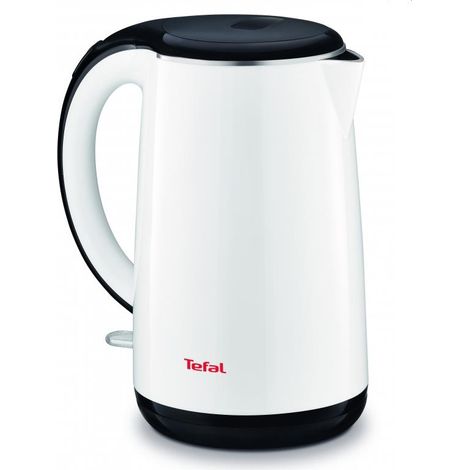 Hervidor eléctrico Tefal de 1,7 L y 2150 W, color blanco y negro.
