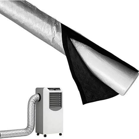 Guaina isolante per tubo di scarico del condizionatore portatile – Guaina termica 150x53 cm, adatta per tubi da 5 e 6 pollici, copertura protettiva per tubo del condizionatore. (1/5)