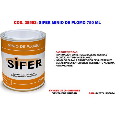 Sifer Minio au Plomb 750 ml - Peinture Technique de Haute Qualité