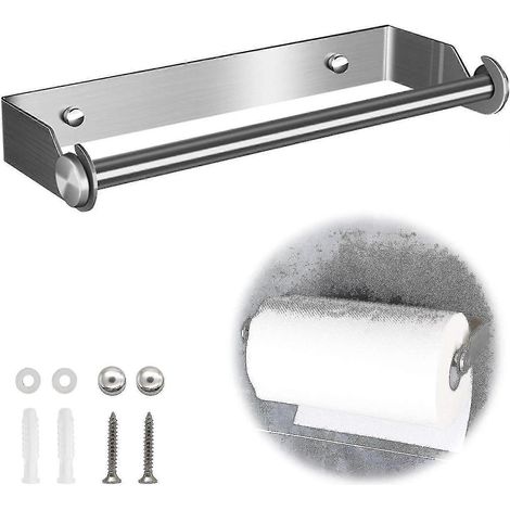 Soporte para toallas de papel de cocina, fabricado en acero inoxidable, soporte para toallas de papel de cocina (1/5)