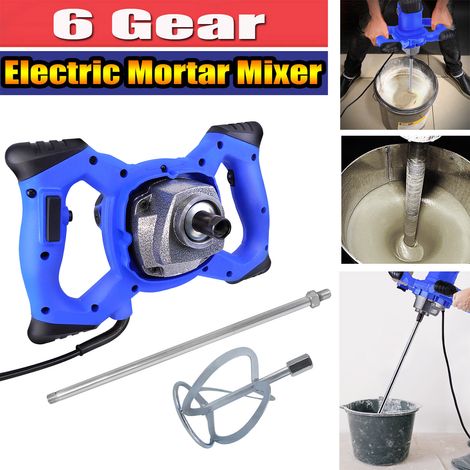 Malaxeur Mortier Colle 2600W Mélangeur Électrique Professionnel Outils 6-Speeds