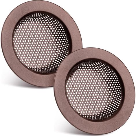Crépine d'évier de cuisine bronze huilé 2 pcs 4,4" couvercle de panier d'évacuation en acier inoxydable attrape-déchets alimentaires et cheveux (1/5)