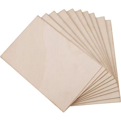 Packung mit 10 rohen, laminierten Holzplanken für Modellbau, Flugzeuge, Boote und DIY-Dekorationen (1/5)