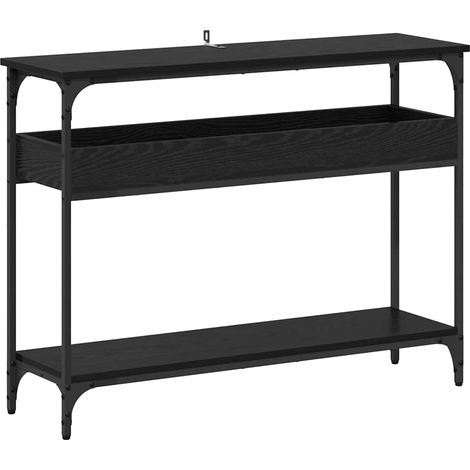 Table console,Table d'appoint,Bout de canapé Chêne noir 100 x 29 x 75 cm Bois d'ingénierie CFW98799 (1/5)