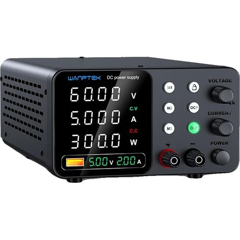Fuente de alimentación de CC, salida de 30 V, pantalla digital, TPS-C605 60V 5A (1/2)