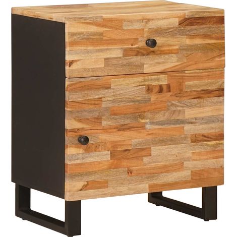 vidaXL  Bed cabinet  with Drawer Brown 50 x 33 x 60 cm Solid Mango Wood