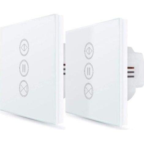 2x Interrupteur Volet Roulant Connecté, Ouverture Réglable, Commutateur Rideau Stores WiFi, Compatible avec Alexa Google Home pour Commande Vocale, Minuterie Intelligent Moteur Mural (1/4)