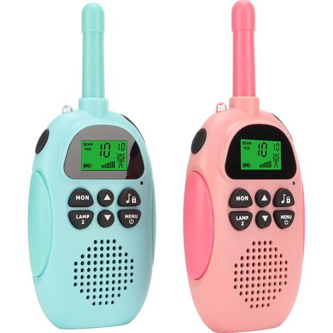 Talkie-Walkie Enfant Bleu Rose Portable Sans Fil Mignon 3Km Jouet Interactif Parent-Enfant Radio Bidirectionnelle pour Garçons Filles Cadeau (1/5)
