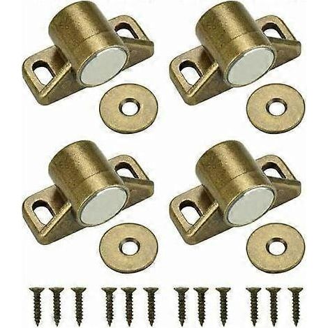 Aimant pour porte de placard, fermeture magnétique avec 4 rondelles et 12 vis, compatible avec meubles, armoires, etc. (1/5)