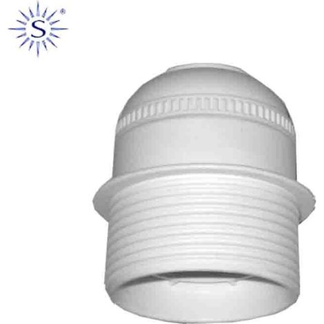 Weiße Lampenfassung mit Halbgewinde E27 Solera 6829CTB