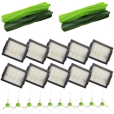 Lot de 24 pièces de rechange compatibles avec les filtres des séries iRobot Roomba i7, i3, i4, i6, i8, i8 Plus, E5 et E6. (1/2)