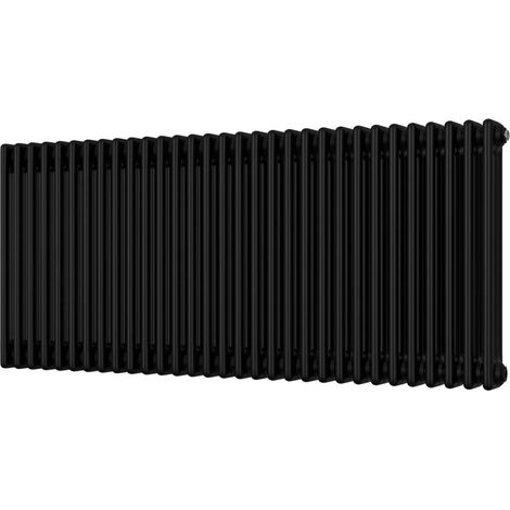 Alpha - Black Column Radiator H600mm x W1355mm 3 Column (1/3)