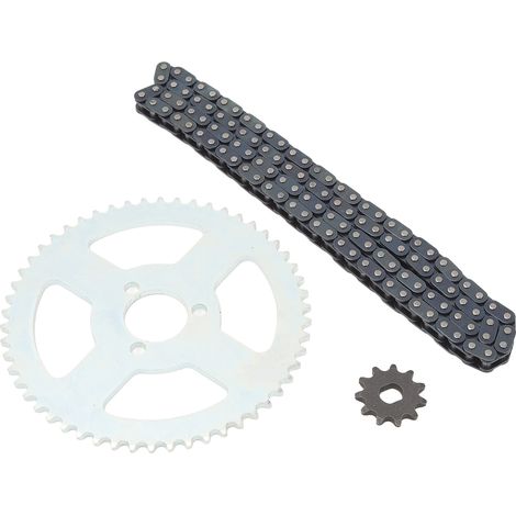 Hochfestes T8F-Kettenblatt und Ritzel für 47-cm³- und 49-cm³-Mini-Motocross-Motorräder, Vorder- und Hinterradantriebssatz für Pocketbikes und Mini-Quads (1/5)