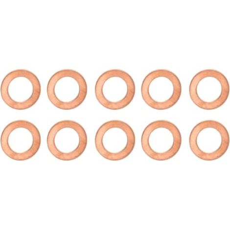 Rondelle de vidange en cuivre M12 - Lot de 10 rondelles plates - Joint d'étanchéité pour vidange d'huile (1/4)