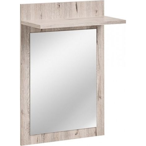 Miroir avec étagère - GUSTAVO - 60 x 25 x 90 cm - Livraison gratuite