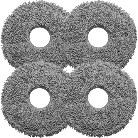 Paquete de 4 toallitas de limpieza - Compatibles con Dreame L10S Ultra, L10 Ultra, L10S Pro y Xiaomi X10+ - Toallitas húmedas de limpieza reutilizables y lavables