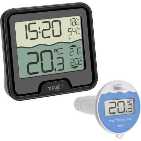 TFA Dostmann Marbella Poolthermometer Schwarz 30.3066.01