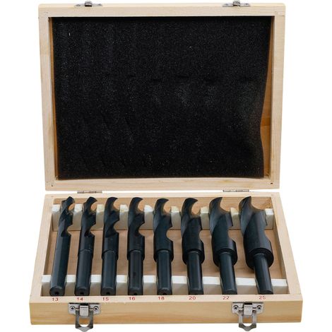Bgs Technic – Foret à métaux pour perceuse Ø 13 à 25 mm – Queue réduite – Coffret de 8 mèches HSS pour perçage précis