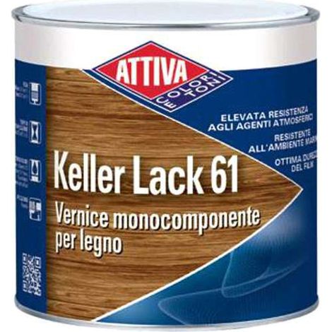 Vernice Incolore Lucida    Keller Lack Attiva 0,50 l (1/2)