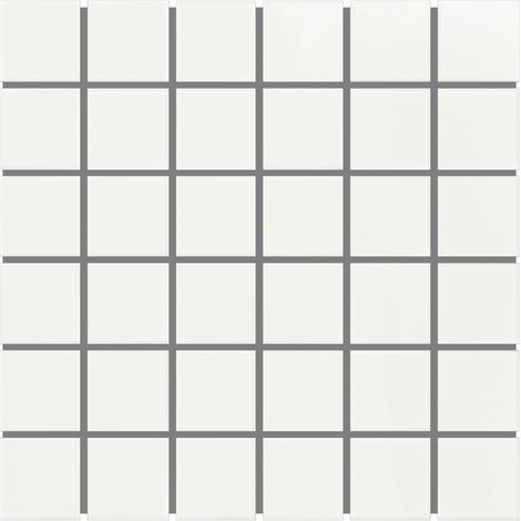 Mosaïque de grès cérame PICCOLO SILK 5x5cm (finition satinée) - Vanilla white - - 102 - Vanilla white - boîte de 0.93 m2
