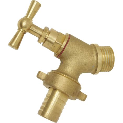 SOMATHERM PER VOI - Rubinetto irrigazione obliqua - Arrivo 15/21-20/27 Nose - in ottone grezzo - raccordo naso