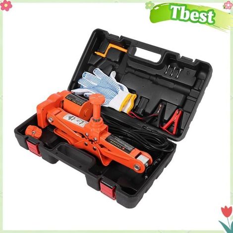 Tbest Cric électrique Clé électrique de véhicule de pompe gonflable électrique de cric moto cric Jeu de crics électriques 3T 42CM (1/5)